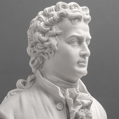 Goethe Bust Sculpture – German Poet in Neoclassical Style