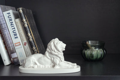 Trafalgar Lion Statue – Landseer Lion Sculpture in White