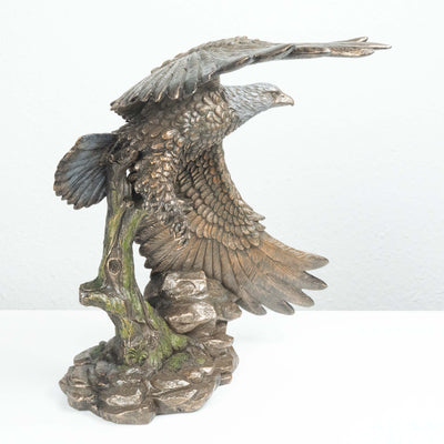 Eagle Statue "Flying" (Cold Cast Bronze Animal Sculpture)