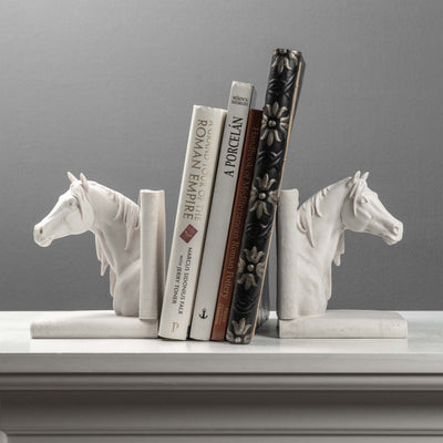 Horse Head Bookends – Pair of Equestrian Busts