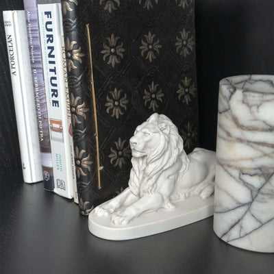 Trafalgar Lion Statue – Landseer Lion Sculpture in White