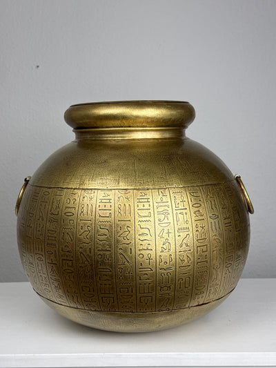 Egyptian Vase with Hieroglyphic (Metal)