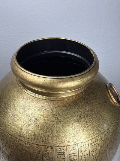 Egyptian Vase with Hieroglyphic (Metal)