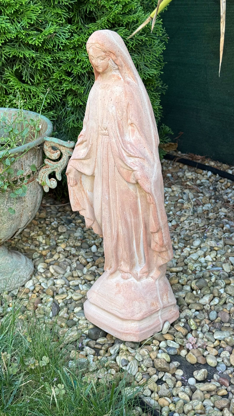 Virgin Mary Garden Statue Terracotta
