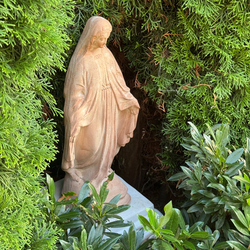 Virgin Mary Garden Statue Terracotta