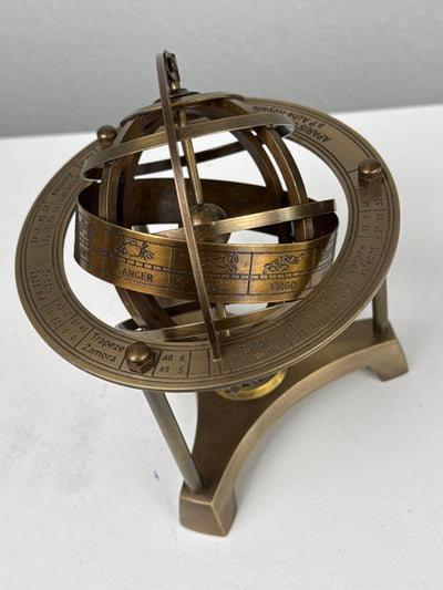 Armillary Sphere with Compass (Brass)