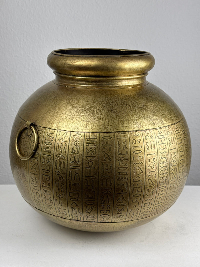 Egyptian Vase with Hieroglyphic (Metal)