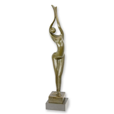 Nude Lady Modernist Statue (Hot Cast Bronze Sculpture)