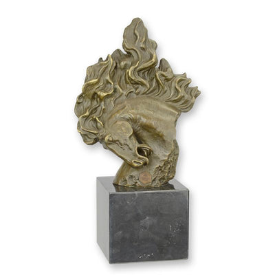 Horse Head Modernist Statue (Hot Cast Bronze Sculpture)