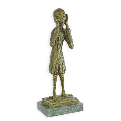 Scream Statue (Hot Cast Bronze Sculpture)