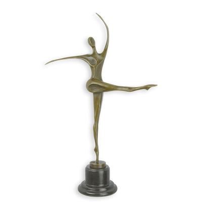 Dancing Woman Modernist Statue (Hot Cast Bronze Sculpture)