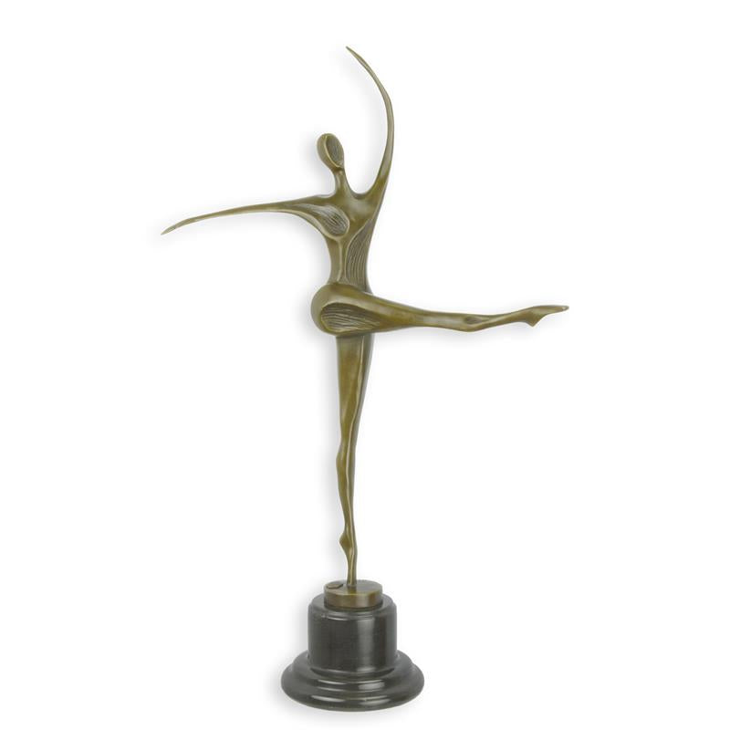 Dancing Woman Modernist Statue (Hot Cast Bronze Sculpture)