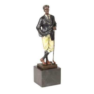 Golfer Statue (Hot Cast Bronze Sculpture)