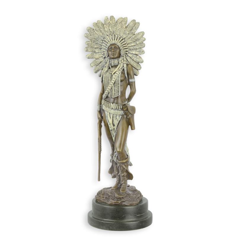 Indian Female Statue (Hot Cast Bronze Sculpture)