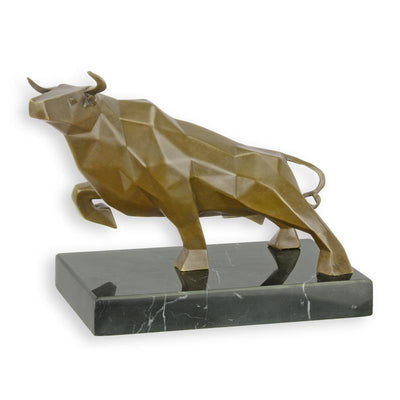 Bull Statue (Modernist - Hot Cast Bronze Sculpture)