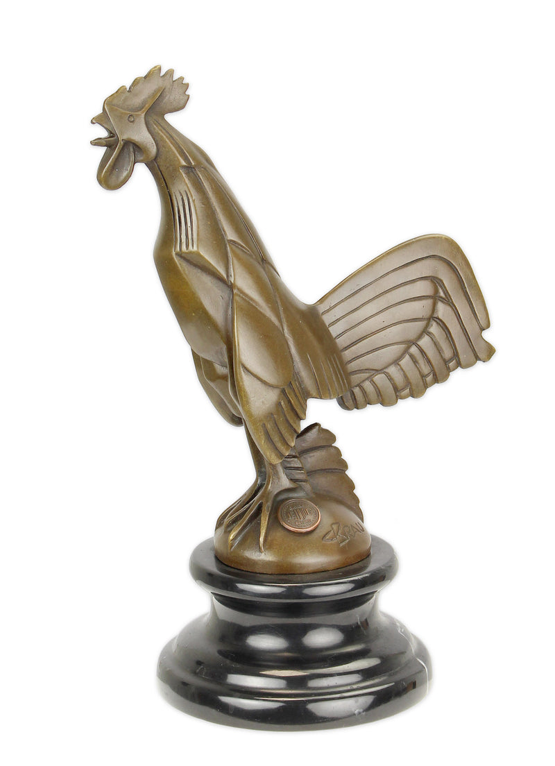 Rooster Statue (Hot Cast Bronze Sculpture)