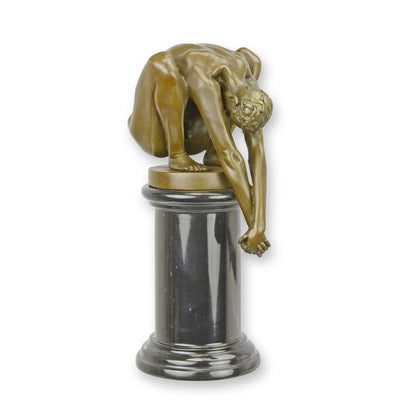 Modernist Nude Male Statue (Hot Cast Bronze Sculpture)