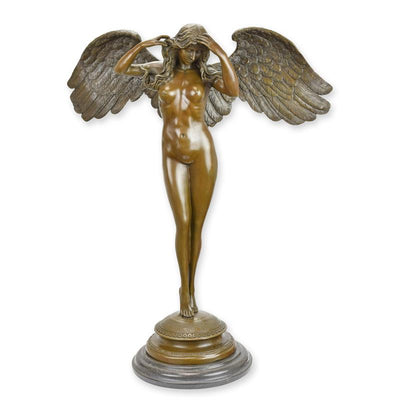 Nude Female Angel Statue (Hot Cast Bronze Sculpture)
