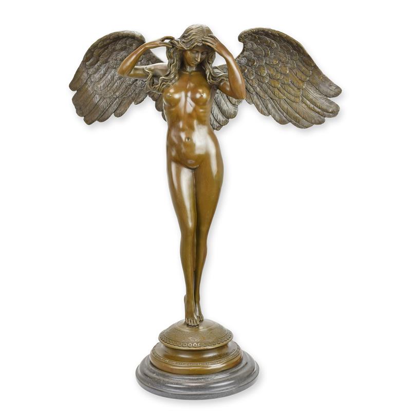 Nude Female Angel Statue (Hot Cast Bronze Sculpture)
