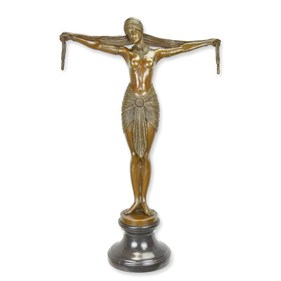 Scarf Dancer Statue (Hot Cast Bronze Sculpture)