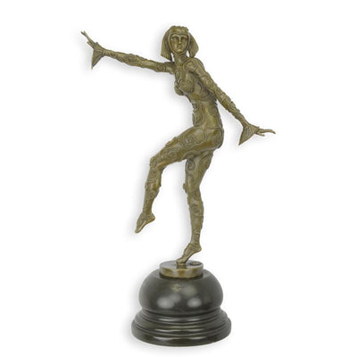 Dancing Woman Statue (Hot Cast Bronze Sculpture)