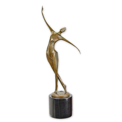 Modernist Female Dancer Statue (Hot Cast Bronze Sculpture)