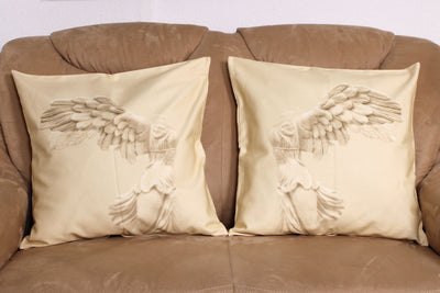 Gray Cushion Cover - Winged Victory of Samothrace
