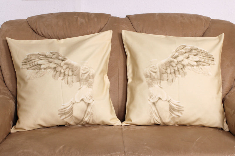 Gray Cushion Cover - Winged Victory of Samothrace