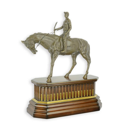 Jockey on Horse Statue (Hot Cast Bronze Sculpture)