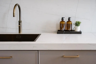 Rectangle Marble Tray with Edges (Black)