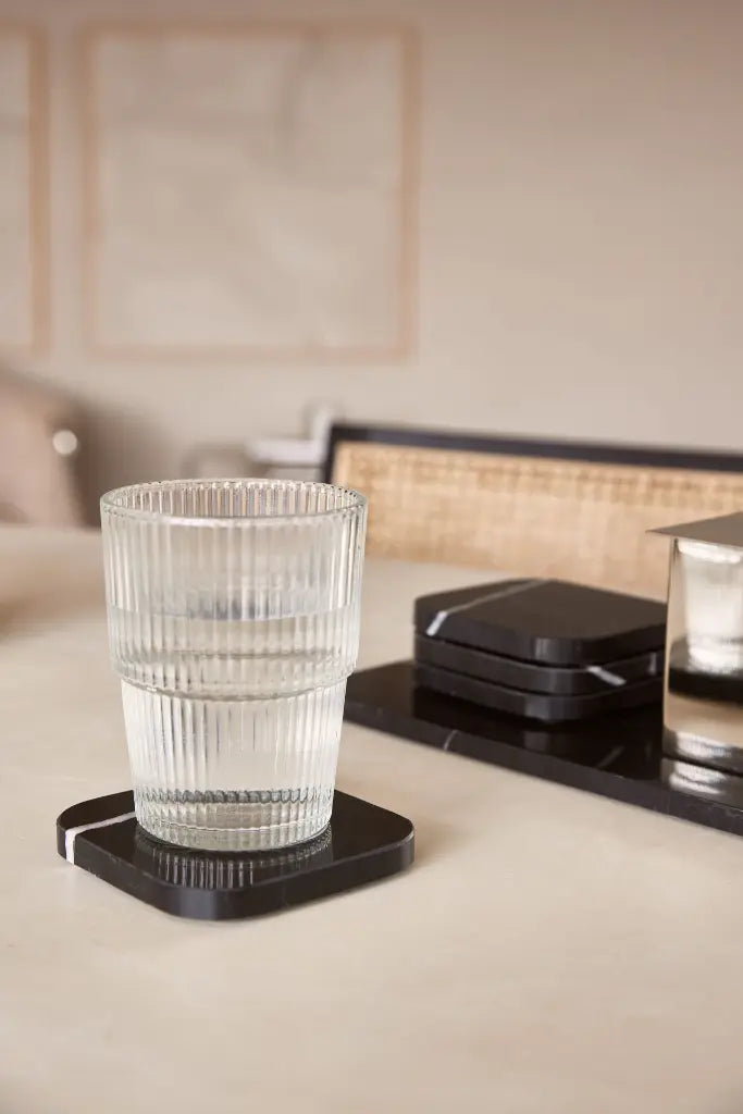 Black Marble Coaster (4 Pieces)