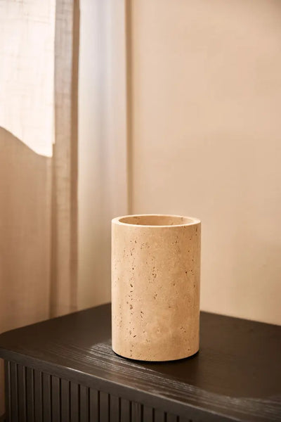 Travertine Stone Vase / Bottle Cooler