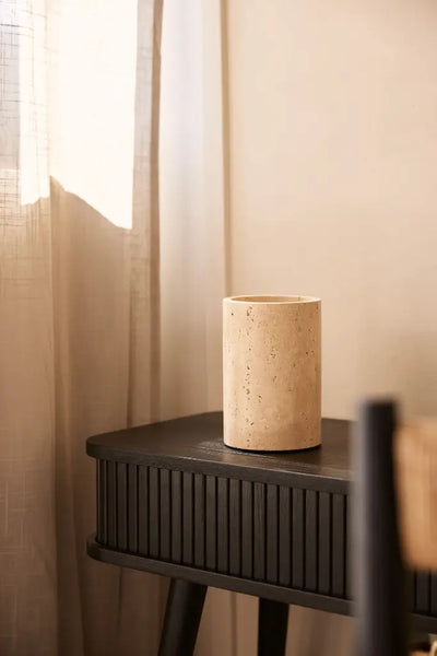 Travertine Stone Vase / Bottle Cooler