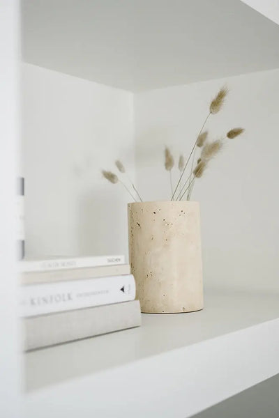 Travertine Stone Vase / Bottle Cooler