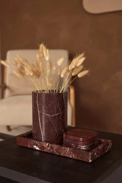 Red Marble Vase / Bottle Cooler