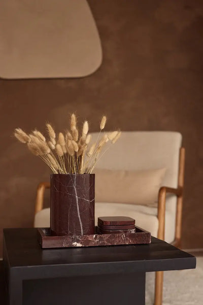 Red Marble Vase / Bottle Cooler