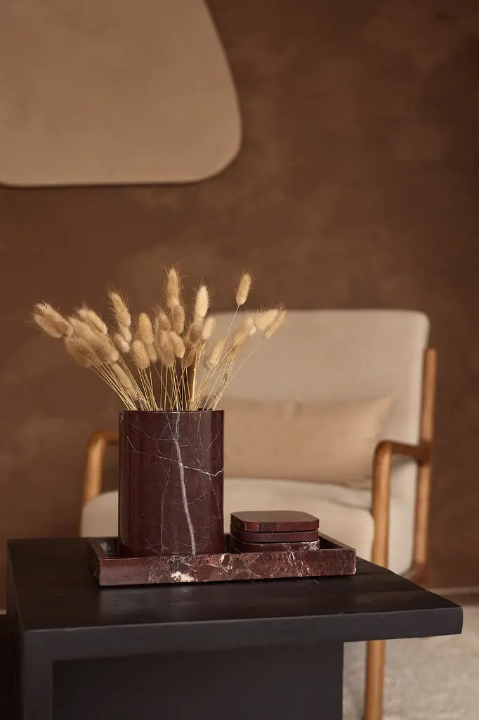 Red Marble Vase / Bottle Cooler
