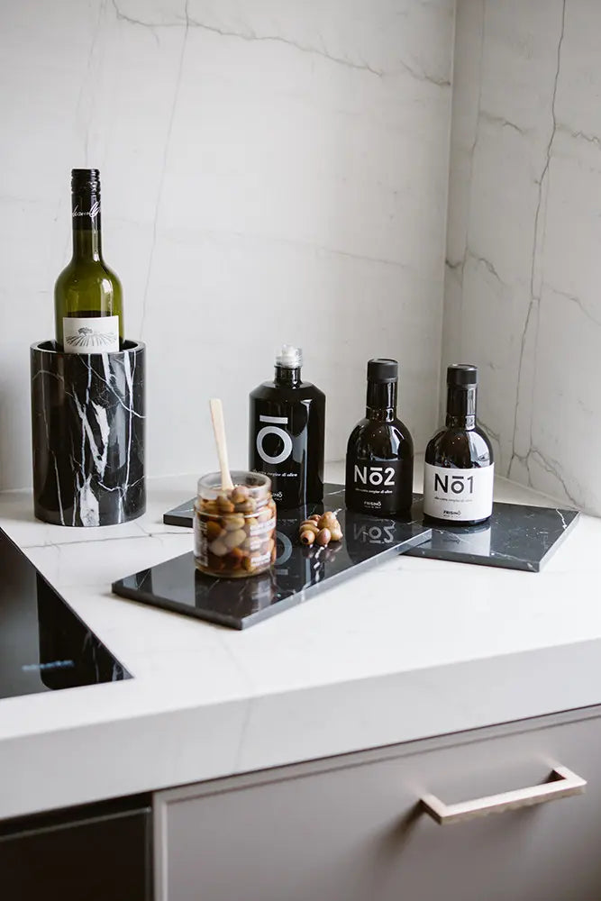 Black Marble Vase / Bottle Cooler