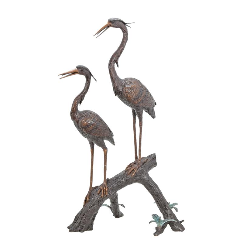Heron Statue (Hot Cast Bronze Sculpture)