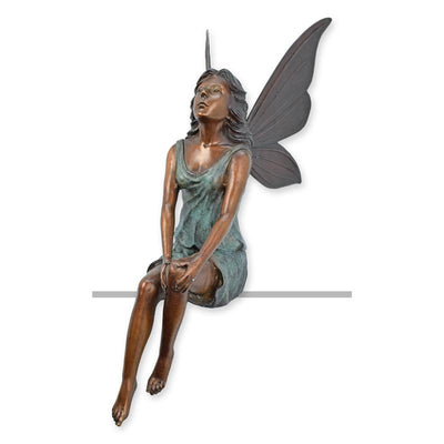 Sitting Fairy Statue (Hot Cast Bronze Sculpture)