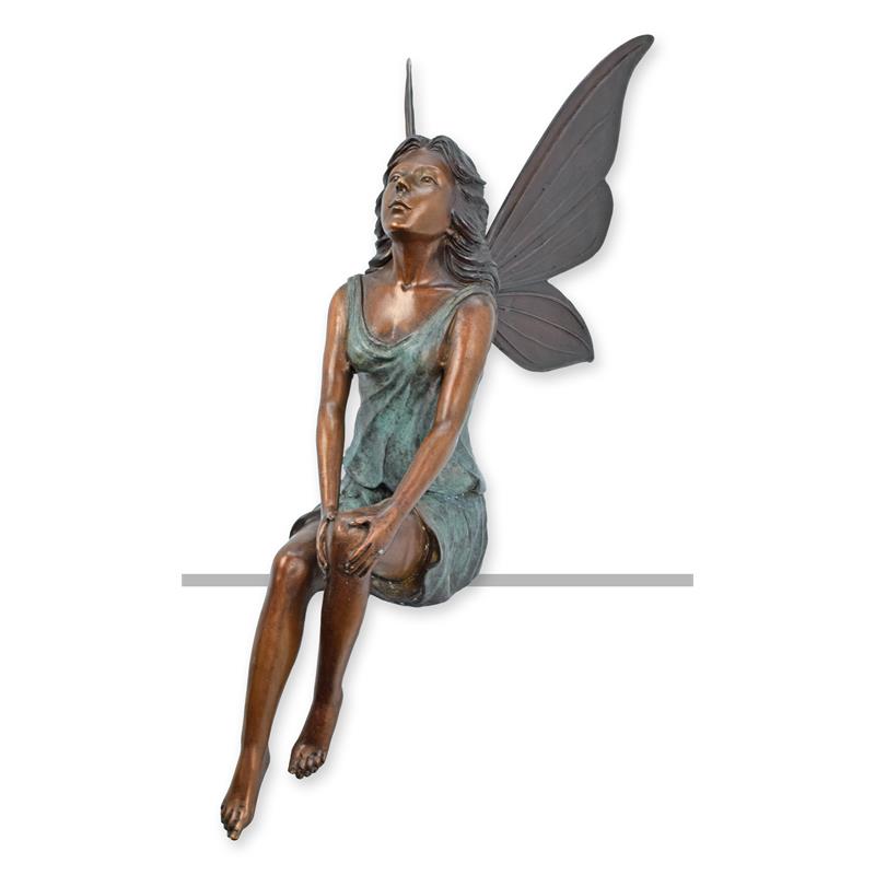 Sitting Fairy Statue (Hot Cast Bronze Sculpture)