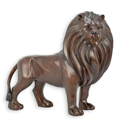Lion Statue (Modernist - Hot Cast Bronze Sculpture)