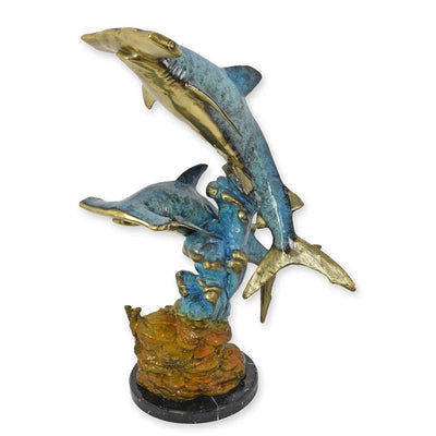 Hammerhead Shark Statue (Hot Cast Bronze Sculpture)