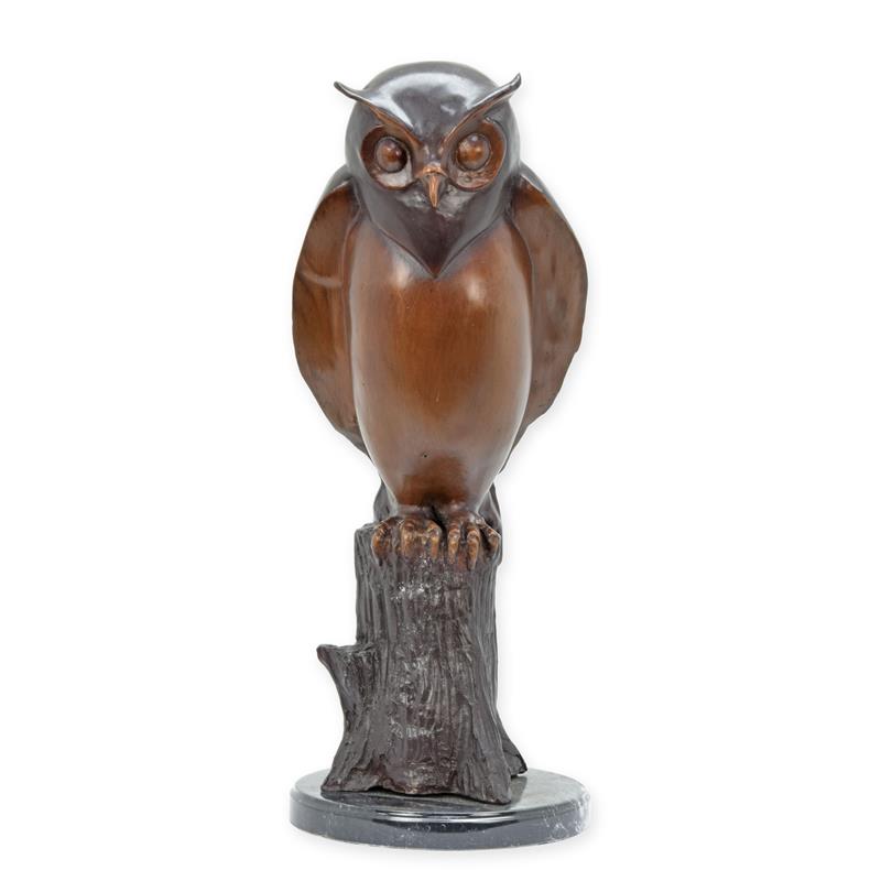 Owl Statue (Hot Cast Bronze Sculpture)