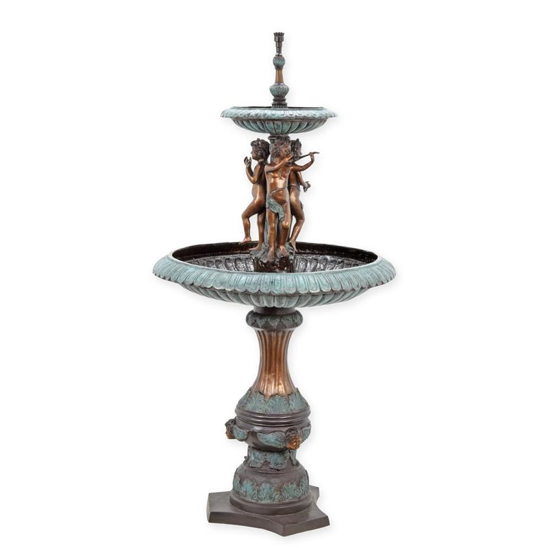Fountain (Two Tier - Hot Cast Bronze Sculpture)