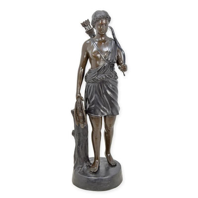 Goddess Diana Statue (Black - Hot Cast Bronze Sculpture)