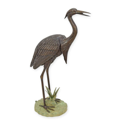 Heron Statue (Hot Cast Bronze Sculpture)