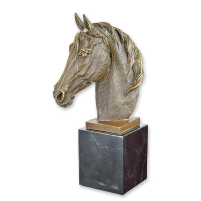 Horse Head Statue (Hot Cast Bronze Sculpture)