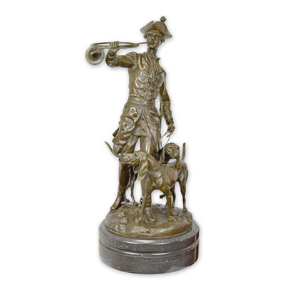Louis XV with Hounds Statue (Hot Cast Bronze Sculpture)