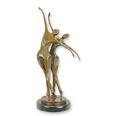 Dancing Couple Statue (Modernist - Hot Cast Bronze Sculpture)